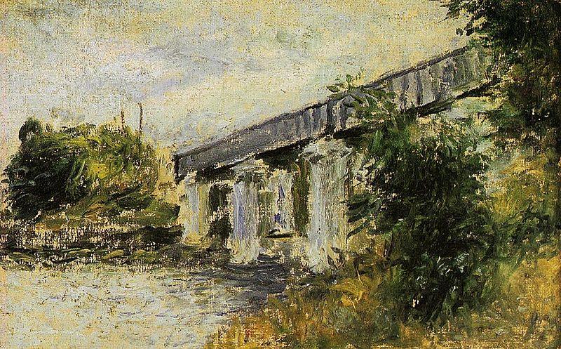 Claude Monet The Railway Bridge at Argenteuil oil painting image